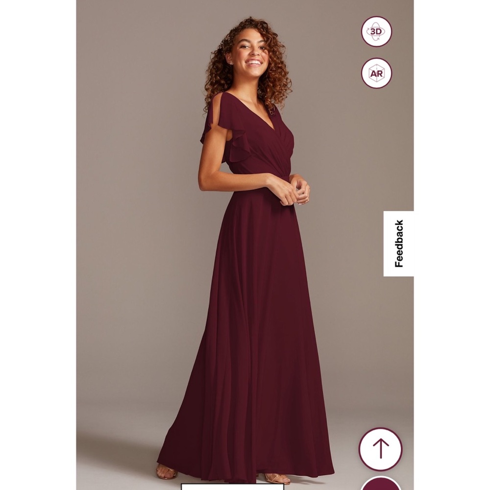 David’s Bridal Flutter Sleeve Bridesmaid Dress ♥️